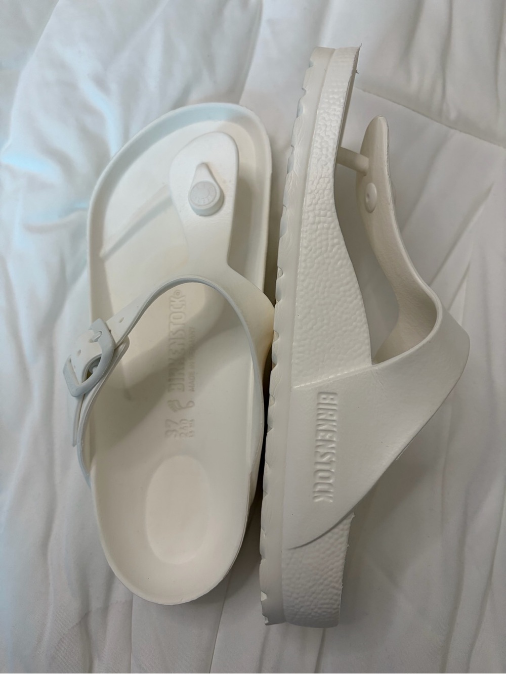 Birkenstock Gizeh EVA Waterproof White Thong Sandals Size 37 US 6/6.5 - Picture 3 of 7